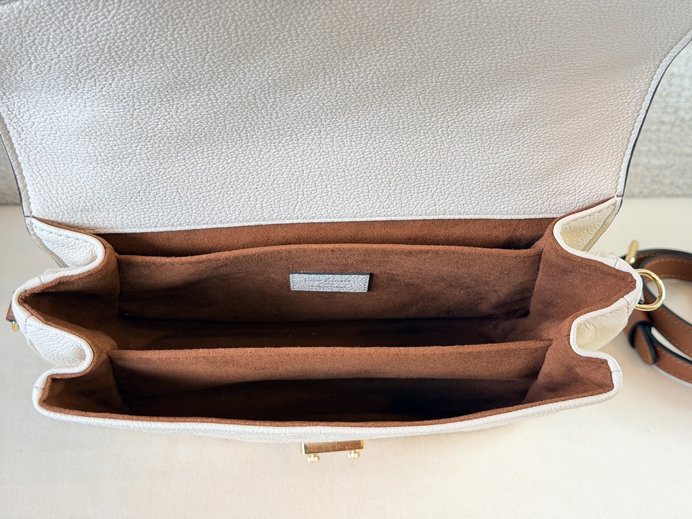Pochette Metis Empreinte Creme / chocolate braided