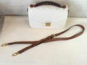 Pochette Metis Empreinte Creme / chocolate braided