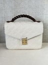 Pochette Metis Empreinte Creme / chocolate braided