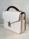 Pochette Metis Empreinte Creme / chocolate braided