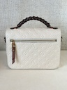 Pochette Metis Empreinte Creme / chocolate braided