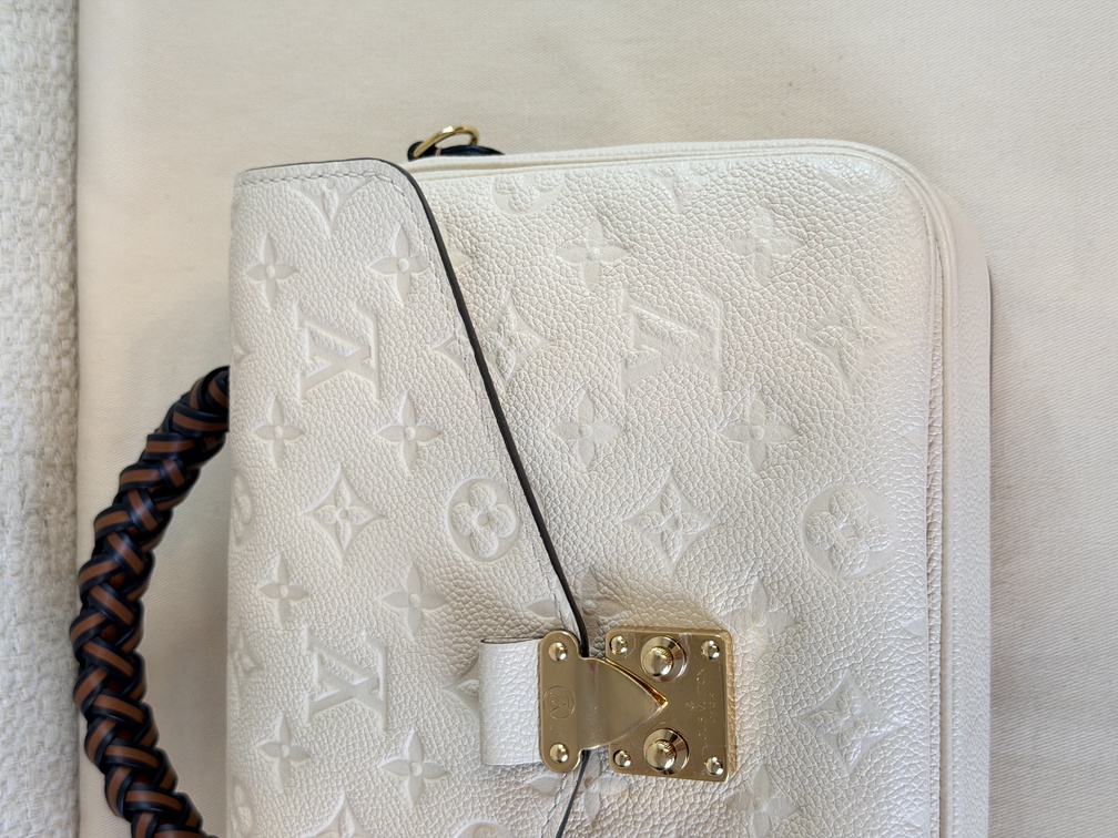 Pochette Metis Empreinte Creme / chocolate braided
