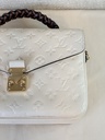 Pochette Metis Empreinte Creme / chocolate braided