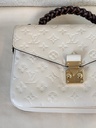 Pochette Metis Empreinte Creme / chocolate braided