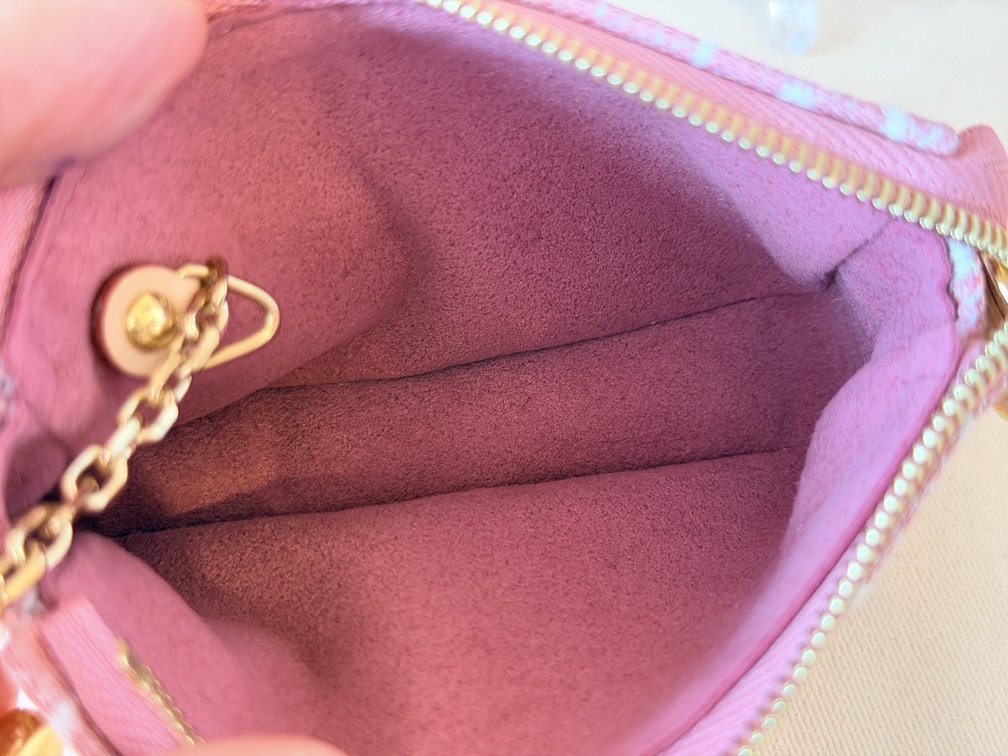 Micro Pochette DENIM rose
