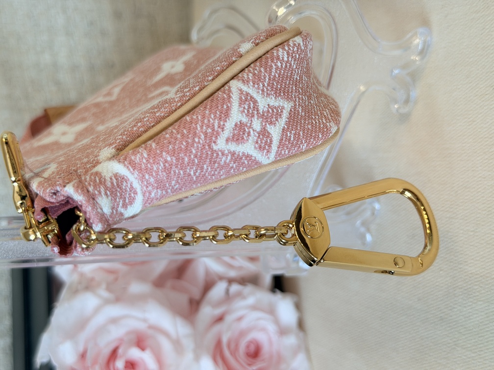 Micro Pochette DENIM rose