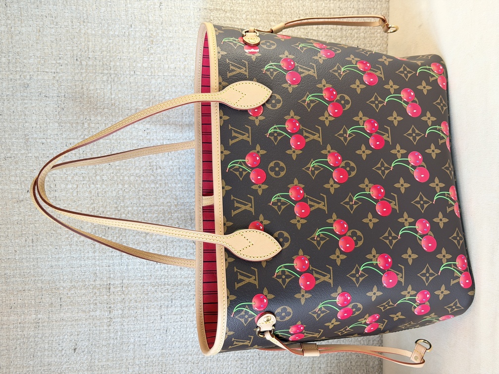 Neverfull MM LV x TM cerise