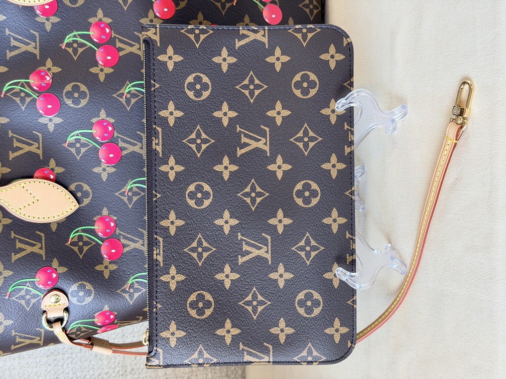 Neverfull MM LV x TM cerise