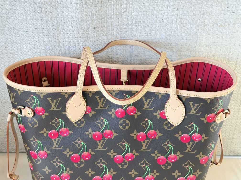 Neverfull MM LV x TM cerise