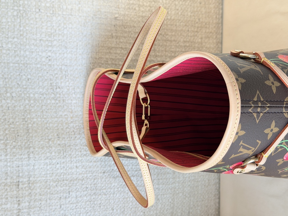 Neverfull MM LV x TM cerise