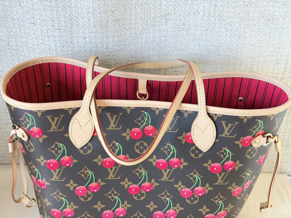 Neverfull MM LV x TM cerise