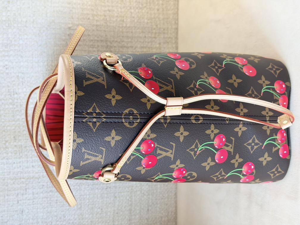 Neverfull MM LV x TM cerise