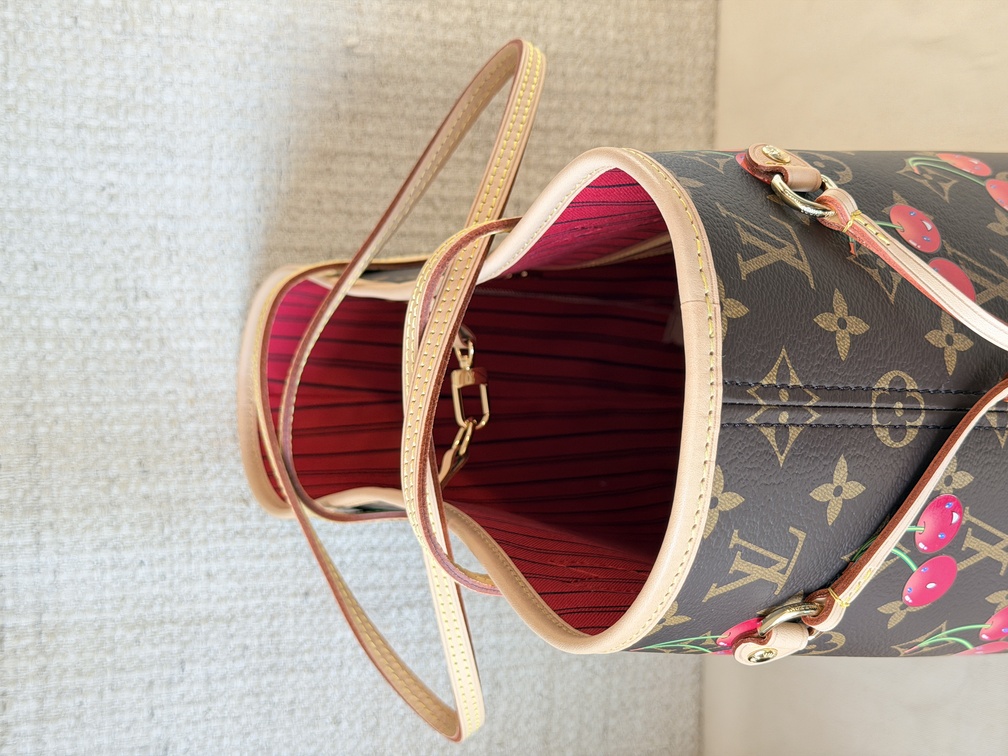 Neverfull MM LV x TM cerise