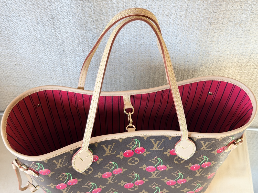 Neverfull MM LV x TM cerise