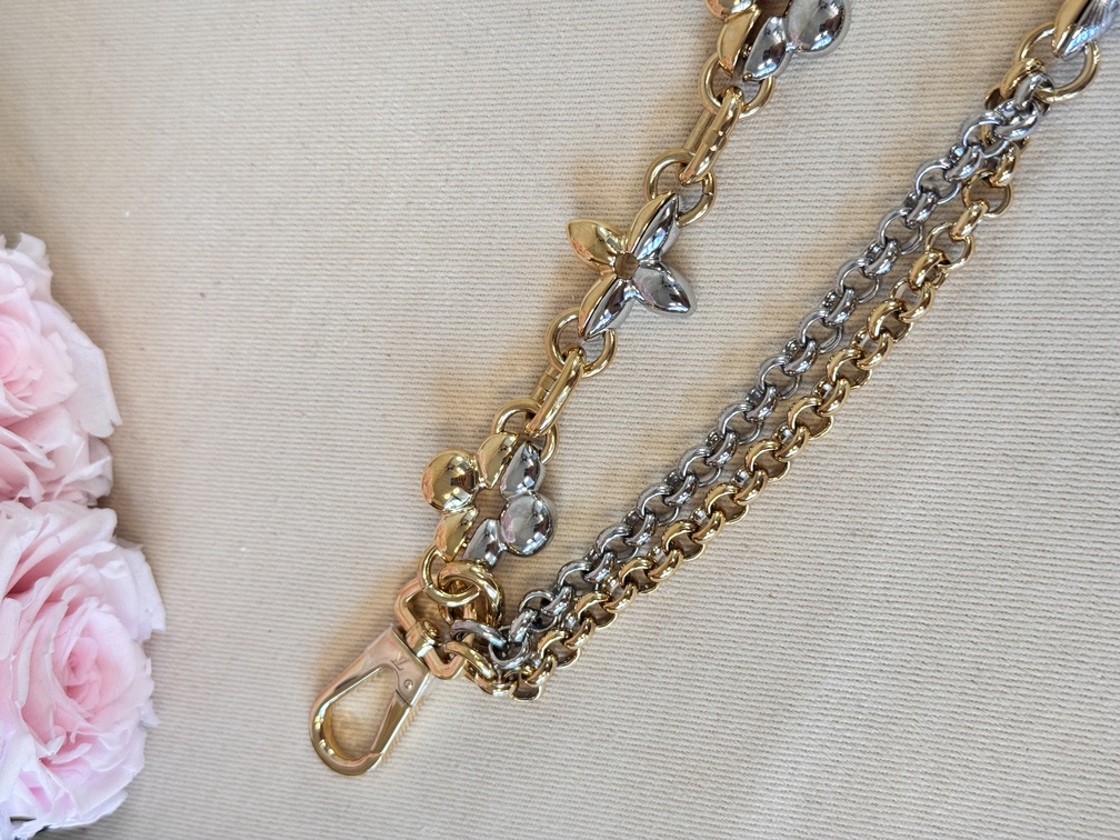 Taschenschmuck Taschenkette Flowers double
