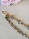 Taschenschmuck Taschenkette Flowers double