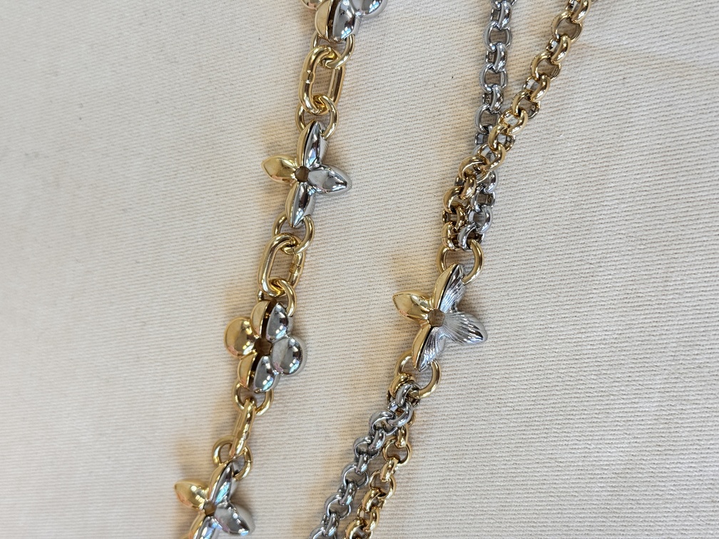 Taschenschmuck Taschenkette Flowers double