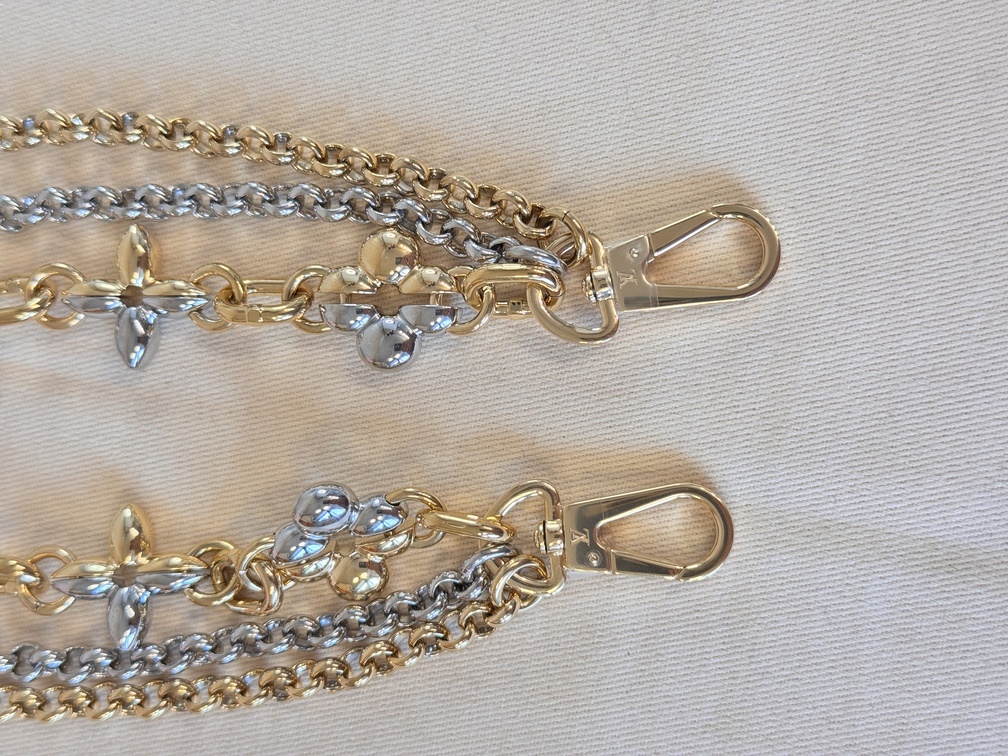 Taschenschmuck Taschenkette Flowers double