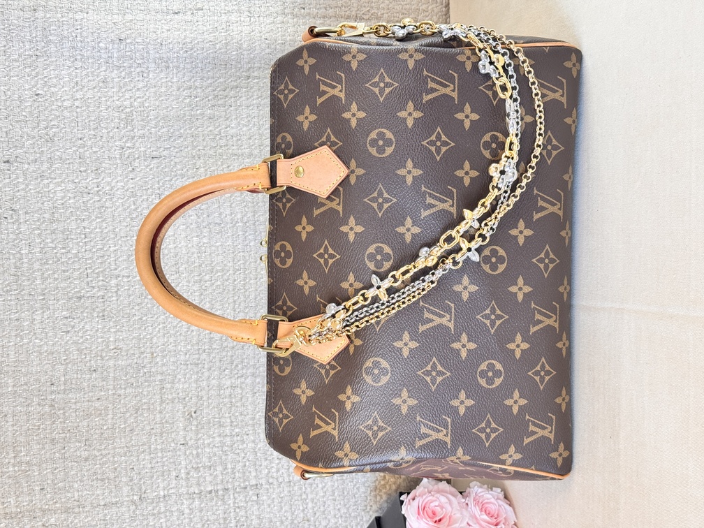Taschenschmuck Taschenkette Flowers double