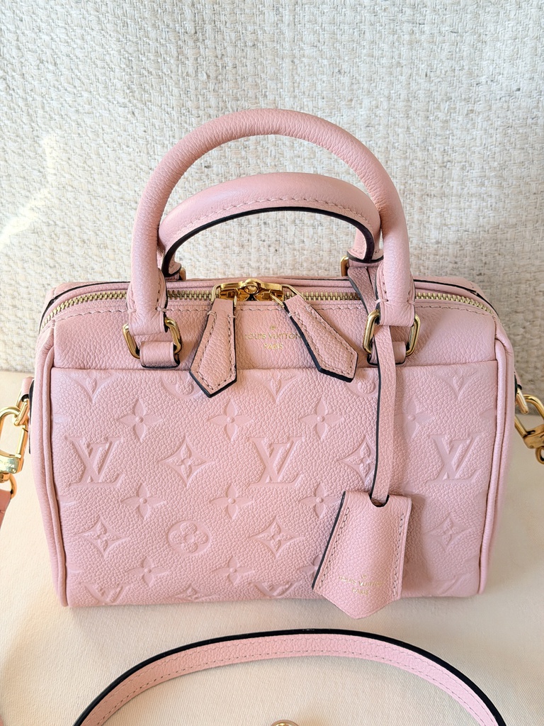 Speedy 20 Bandouliere Empreinte Rose Poudre