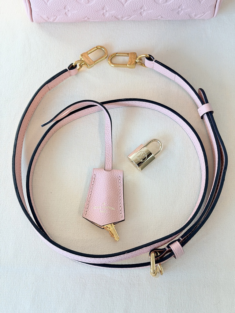 Speedy 20 Bandouliere Empreinte Rose Poudre