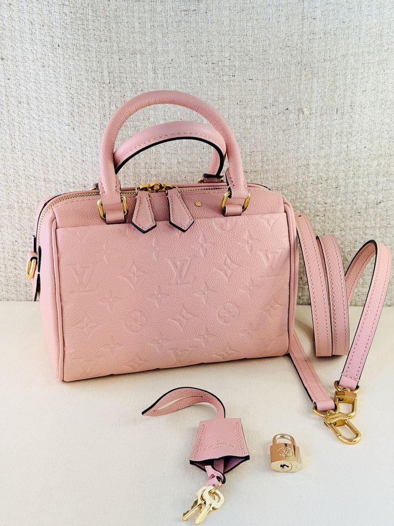 Speedy 20 Bandouliere Empreinte Rose Poudre