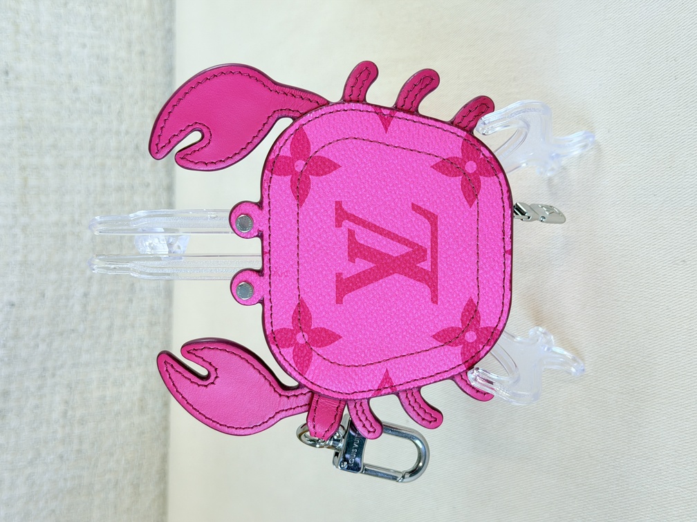 Taschenschmuck bagcharm Krabbe pink