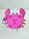 Taschenschmuck bagcharm Krabbe pink