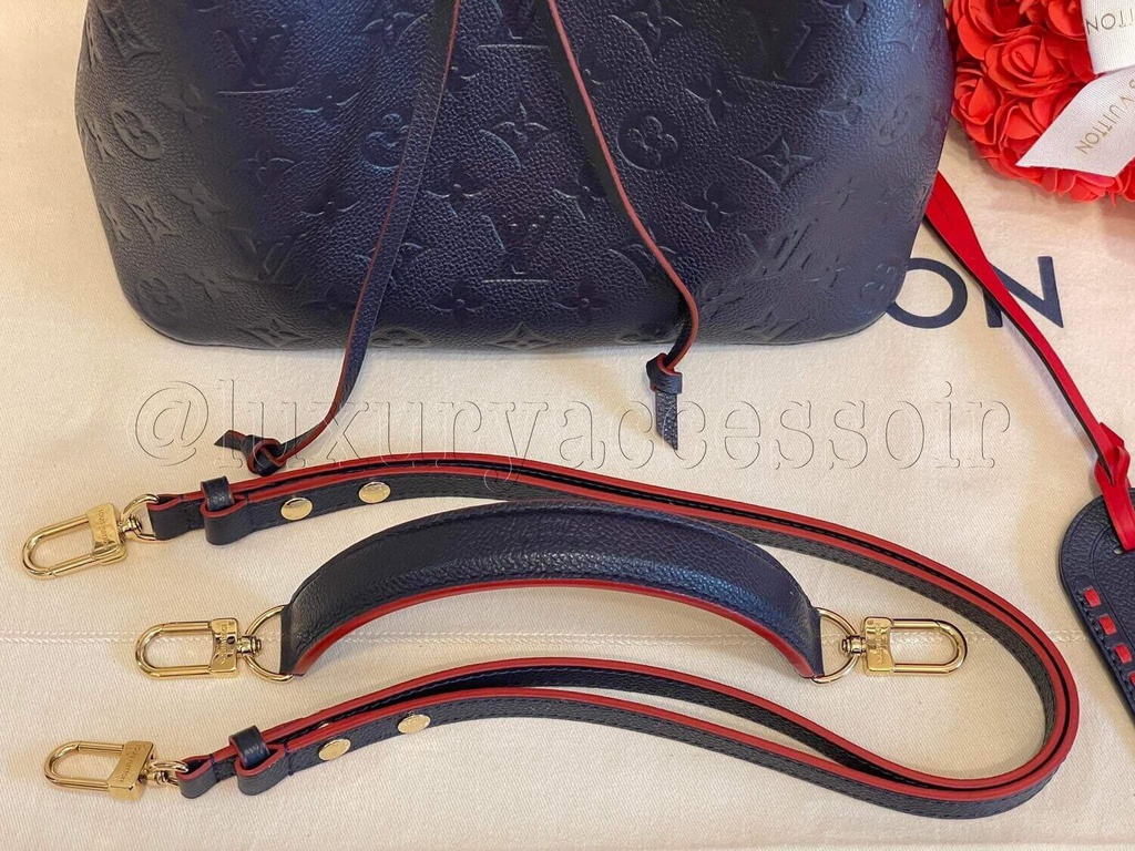 LOUIS VUITTON NEONOE MM, MARINE ROUGE EMPREINTE – Shore Chic