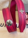 Bandouliere Capucine pink metal flower