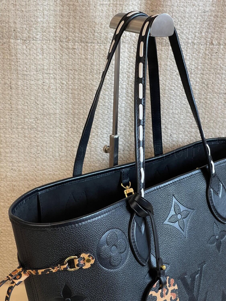 Neverfull MM Wild at Heart schwarz