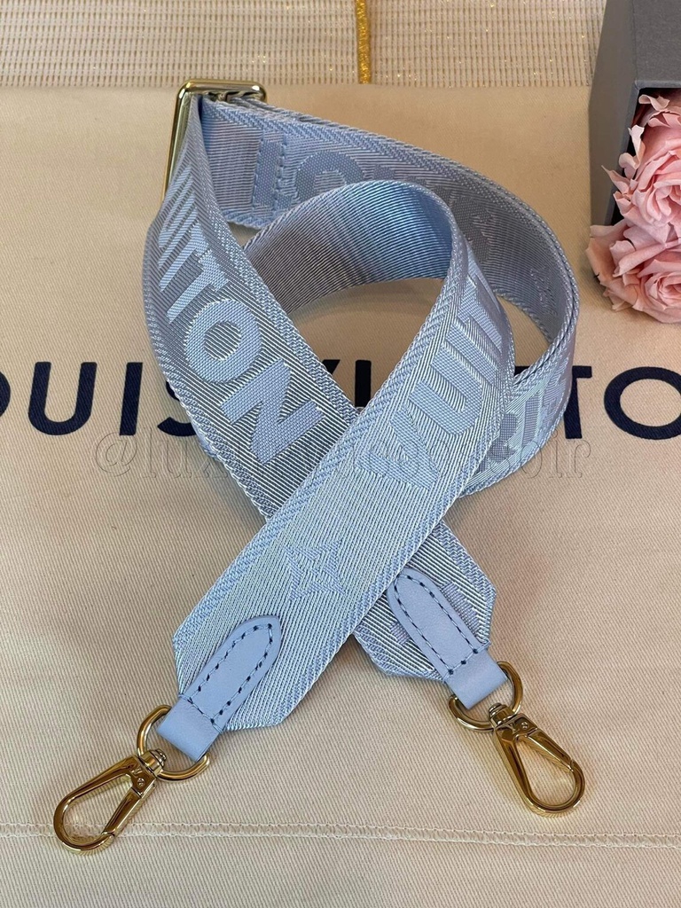 Bandouliere shoulder strap light blue