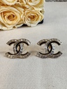 CHANEL earrings CC crystals