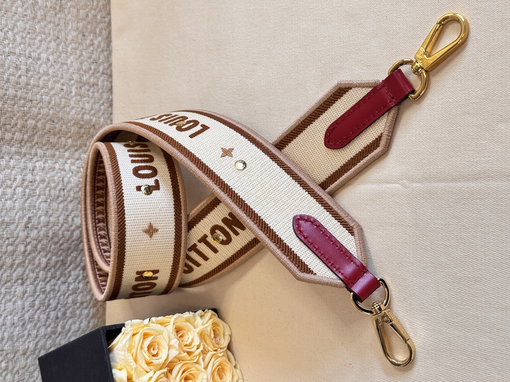 Bandouliere strap Twist MM bordeaux