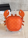 Taschenschmuck bagcharm Krabbe orange