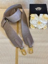 Bandouliere Schultergurt Coussin grau / taupe