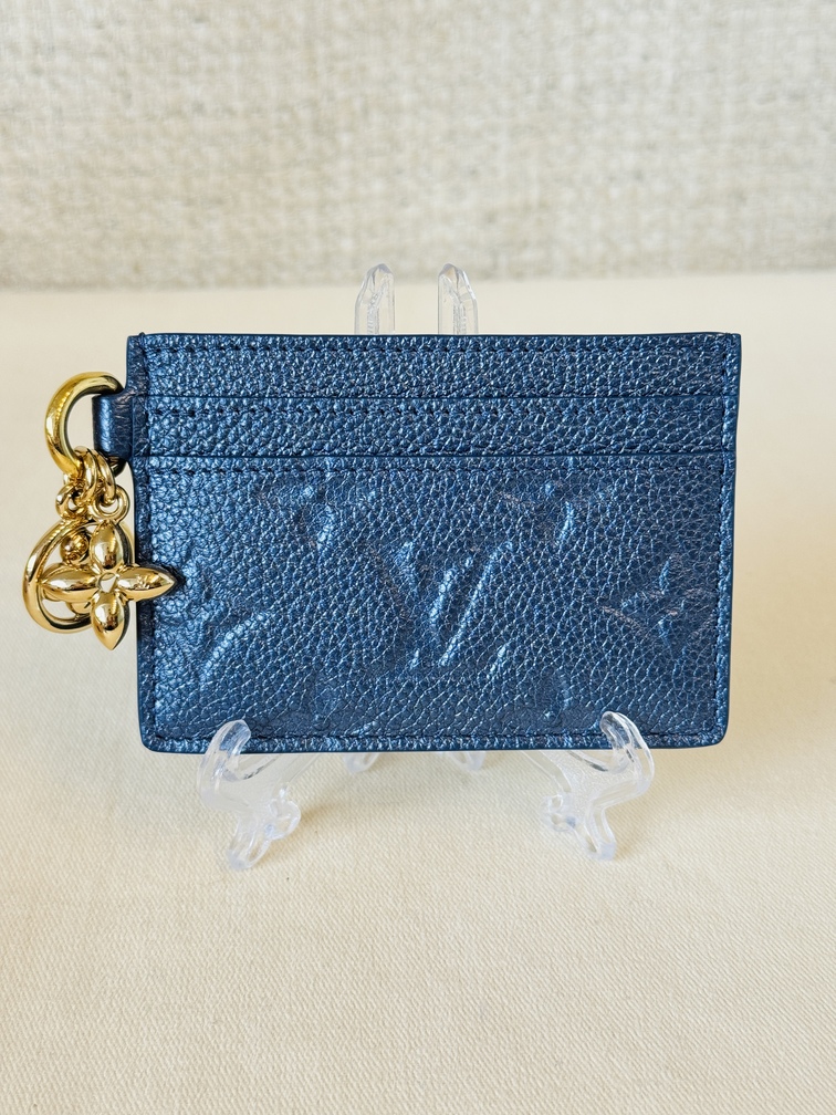 Kartenhalter Empreinte Metallic blue