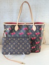 Neverfull MM LV x TM cerise