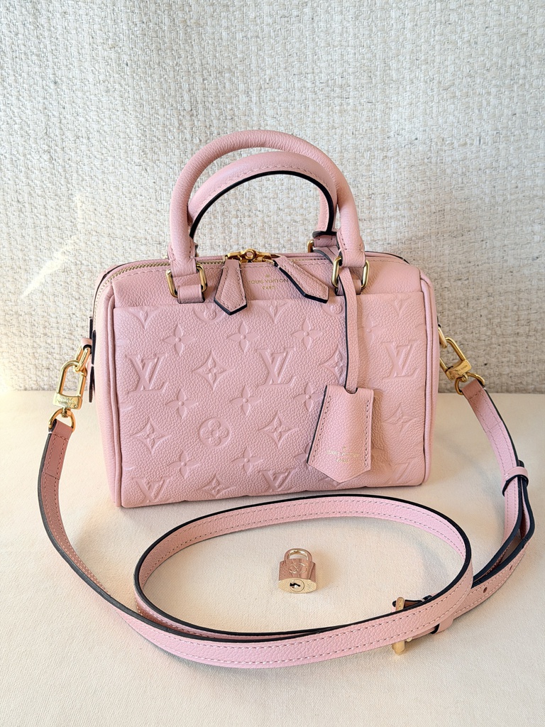 Speedy 20 Bandouliere Empreinte Rose Poudre